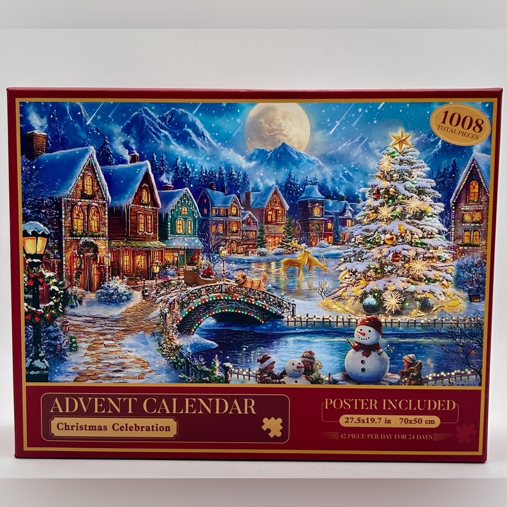 Christmas Celebration Jigsaw Puzzle Advent Calendar 1008 Pieces 42 Pc A Day